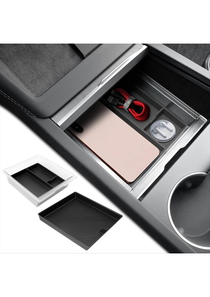 Tesla Model 3 Highland 2024 Merkez Konsolu Organizatör Seti Için Arm Emri Gizli Saklama Kutusu Kupası Yastık Aksesuarları 6pcs (Yurt Dışından) modelleri