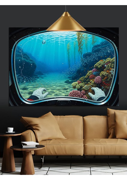 Deniz Altını Keşif Dekoratif Kanvas - Mdf Ahşap Tablo modelleri