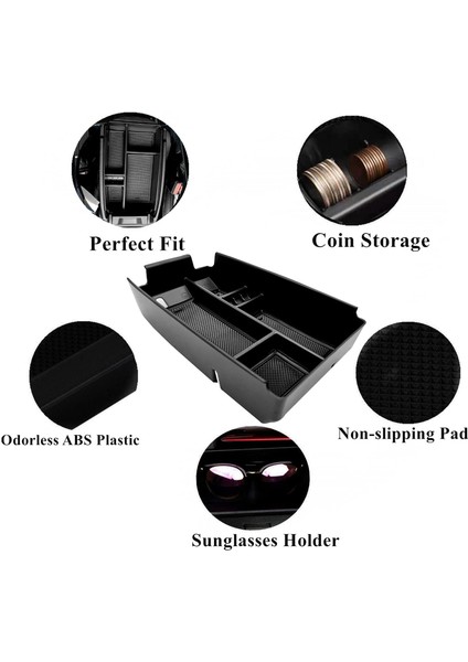 2020 2021 Ford Kaçış Arabası Kol Dayanağı Saklama Kutusu Kaymaz Mat Iç Aksesuarlarla Merkez Konsol Organizatör Tepsisi (Yurt Dışından) fırsatları