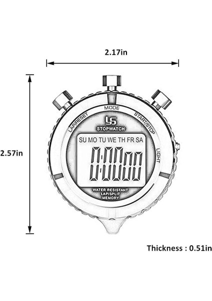 Ys Dijital Kronometre Zamanlayıcısı Metal Arka Işıkla Durdurulma Spor Yarışması Için 2 Tur Kronometre Zamanlayıcısı (Yurt Dışından) fırsatları