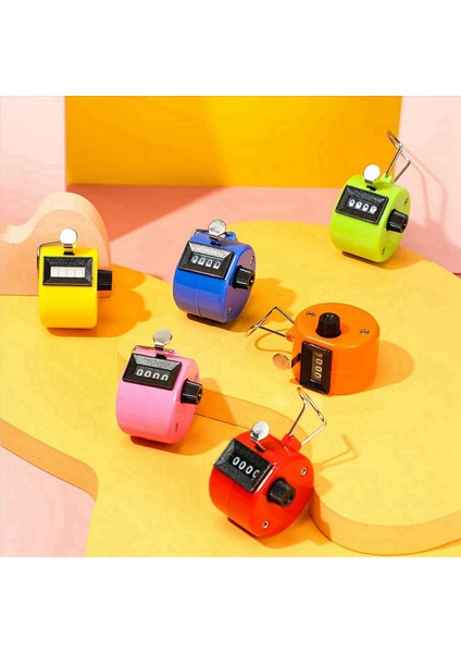 12PCS El Sayacı 4 Haneli Mekanik Palmiye Tıklayın Sayacı Renk Eli Tutkulma Metal Parmak Halkası (Yurt Dışından) modelleri