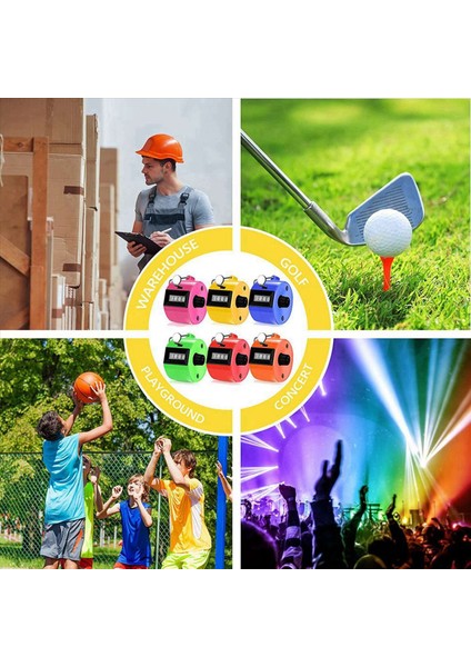 12PCS El Sayacı 4 Haneli Mekanik Palmiye Tıklayın Sayacı Renk Eli Tutkulma Metal Parmak Halkası (Yurt Dışından) indirimleri