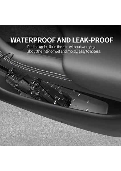 Tesla Model S Kapı Yan Depolama Kutusu Araba Kapı Kolu Şemsiye Tepsisi Organizatör Su Geçirmez Silikon Pad Siyah (Yurt Dışından) fırsatları