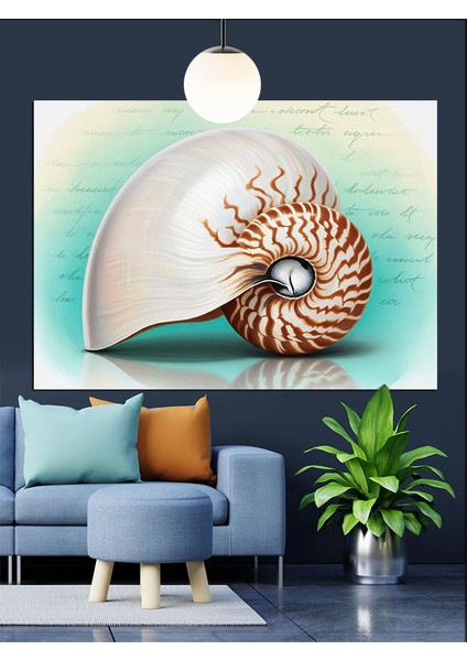 Deniz Kabuğu Figürü Dekoratif Kanvas - Mdf Ahşap Tablo modelleri