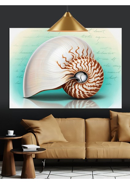 Deniz Kabuğu Figürü Dekoratif Kanvas - Mdf Ahşap Tablo fırsatları