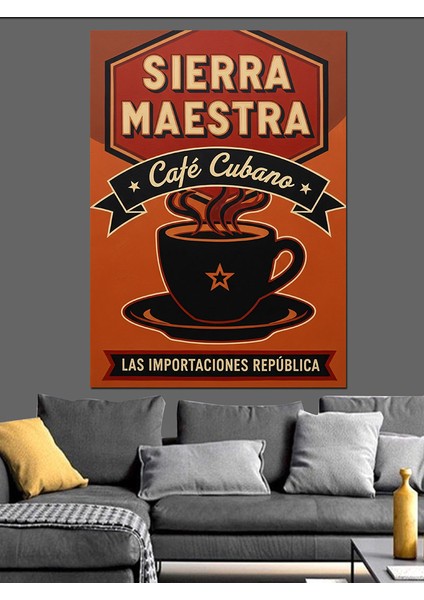 "sierra Maestra" Küba Kahvesi Dekoratif Kanvas - Mdf Ahşap Tablo fiyatları