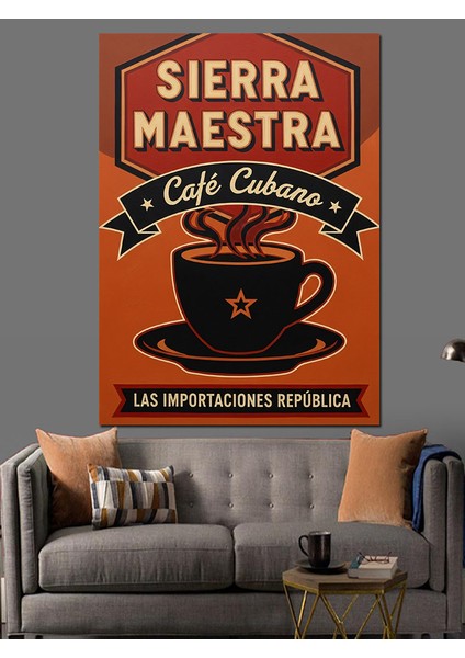 "sierra Maestra" Küba Kahvesi Dekoratif Kanvas - Mdf Ahşap Tablo modelleri