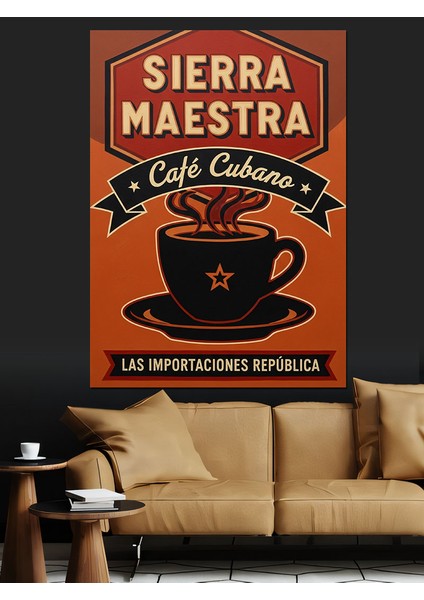 "sierra Maestra" Küba Kahvesi Dekoratif Kanvas - Mdf Ahşap Tablo indirimleri
