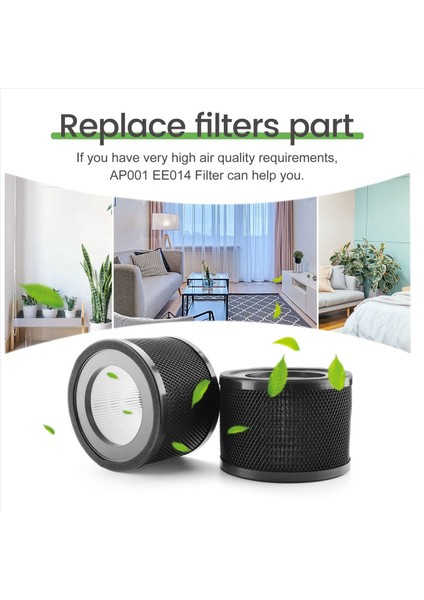 Taotronics ile Uyumlu 2'li Yedek 3'ü 1 Arada Hepa Hava Filtreleri (Yurt Dışından) indirimleri