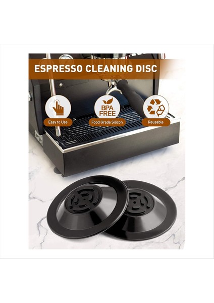 2 Adet Espresso Temizleme Diski, 54 mm Silikon Geri Yıkama Diski (Yurt Dışından) modelleri