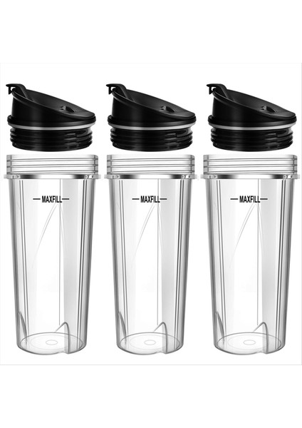 Ninja Blender Yedek Parçaları, 3'lü Paket 16OZ Ninja Blender Kapları (Yurt Dışından)