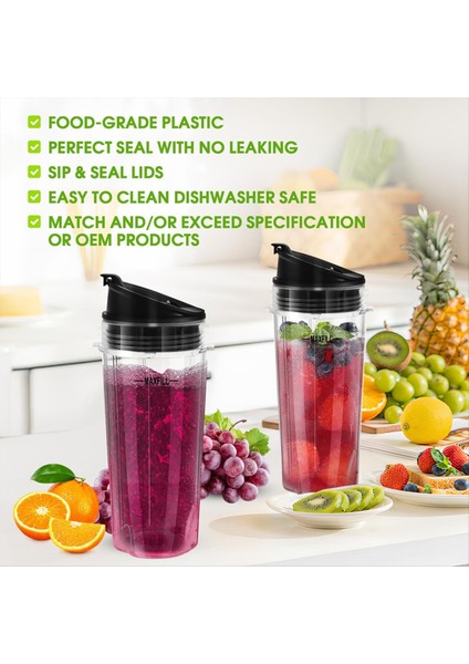 Ninja Blender Yedek Parçaları, 3'lü Paket 16OZ Ninja Blender Kapları (Yurt Dışından) fırsatları