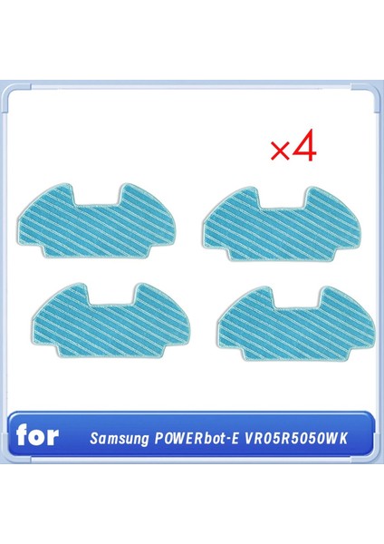 Samsung Powerbot-E VR05R5050WK Elektrikli Süpürge Için 4 Adet Temizleme Bezi (Yurt Dışından)