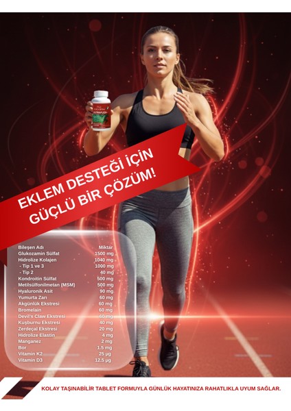 Ultraflex+ 100 Tablet Glukozamin Kondroitin MSM ve Kollajen ve Gıda Takviyesi modelleri