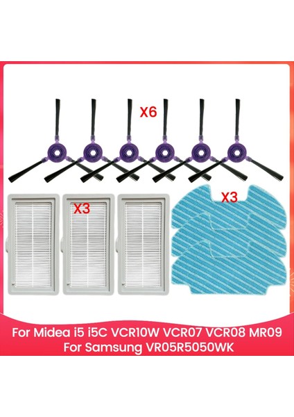 Midea I5/samsung VR05R5050WK Yan Fırça ve Filtre Kiti Için (Yurt Dışından)