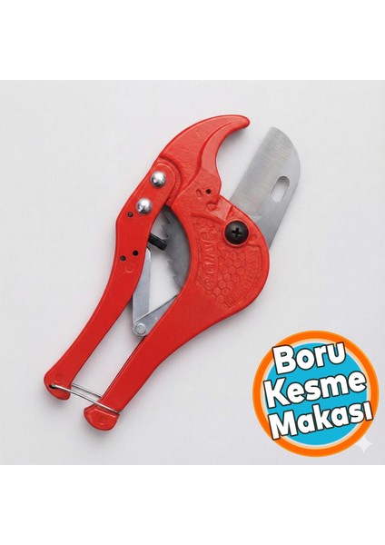 Pvc Boru Kesme Makası Profesyonel Güçlü Çelik Bıçaklı Ergonomik Plastik Boru Kesme Aleti