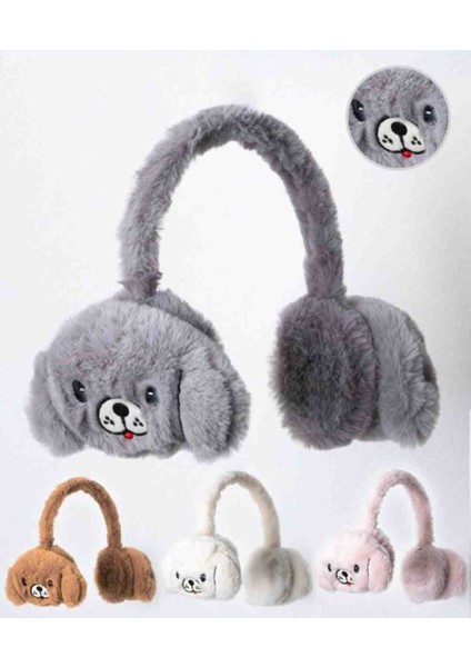 Kışlık Çocuk Kulaklığı Köpek Figürlü Kar Kulaklığı