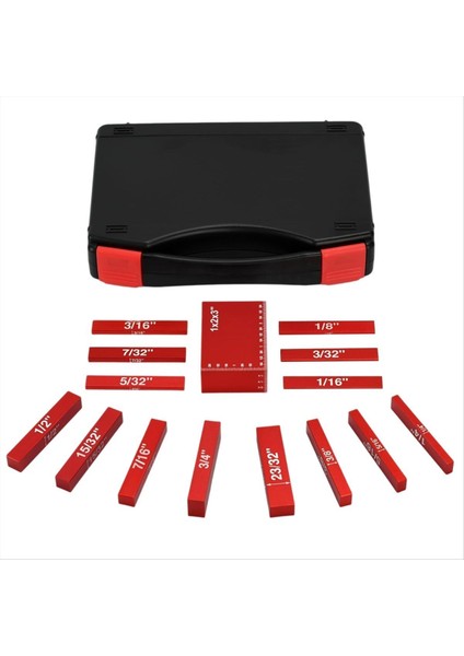 Kurulum Bloklar Ahşap Işleme Yüksekliği Gauge Set 15 Pc Set Barları Yönlendirici Tablosu ve Tablo Testere Aksesuarları Kırmızı (Yurt Dışından)