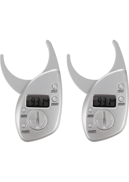 2x Dijital LCD Vücut Yağ Caliper Cilt Kırp Kalınlık Sağlık Fitness Kilo Cinsiyet (Yurt Dışından)