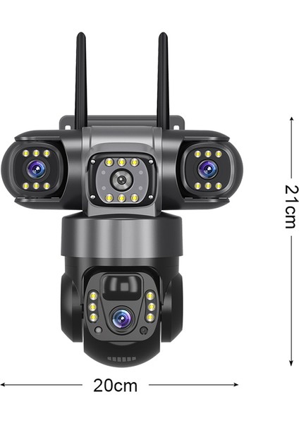 3 Lens 6mp Güvenlik Kamerası Güneş Enerjili - Sım - Full Renk Gece Görüş - IP66 Su Geçirmez - 24/7 Güvenlik indirimleri