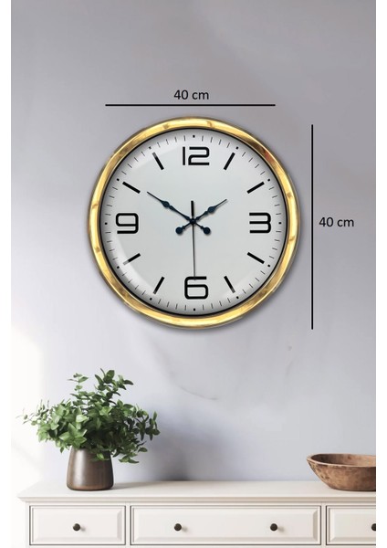 40 cm Gold Lüks Duvar Saati