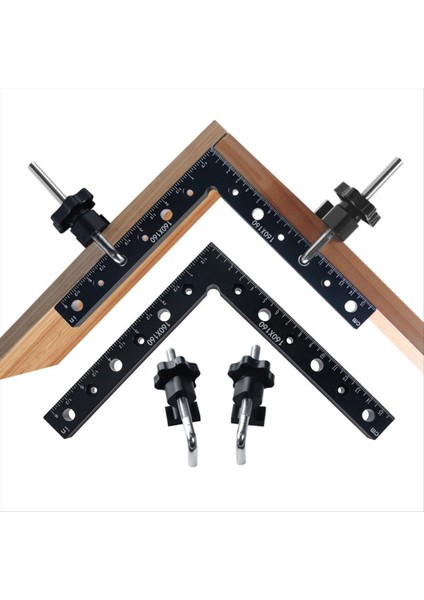Ahşap Işleme Ayarlanabilir Köşe Kelepçesi Cetvel Alüminyum Dik Açılı Kelepçe L Şeklinde Yardımcı Fikstür Konumlandırıcı Klip-6pc (Yurt Dışından) fiyatları