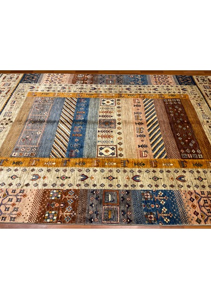 El Dokuma Afgan Halı Gebbeh Desenli Bej Renk 6 Metre Kare indirimleri