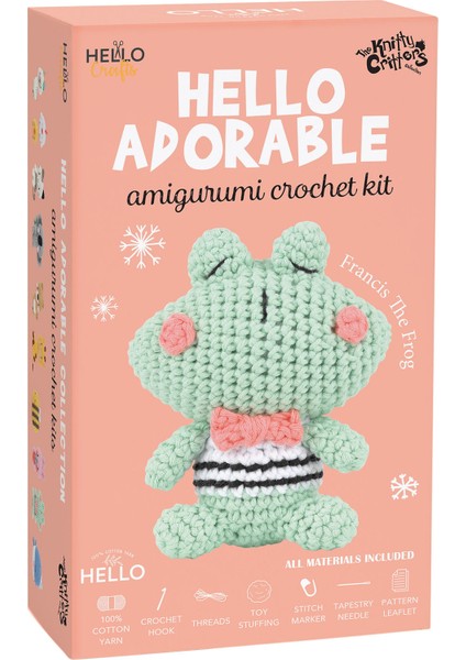 Sevimli Kurbağa Amigurumi Yapım Kiti Türkçe - Hello Adorable Francis The Frog