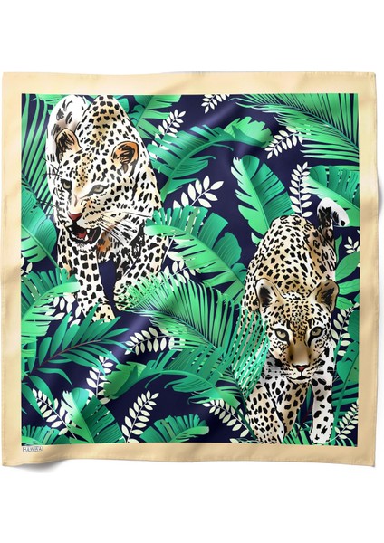 Leopar Desenli Bandana Fular