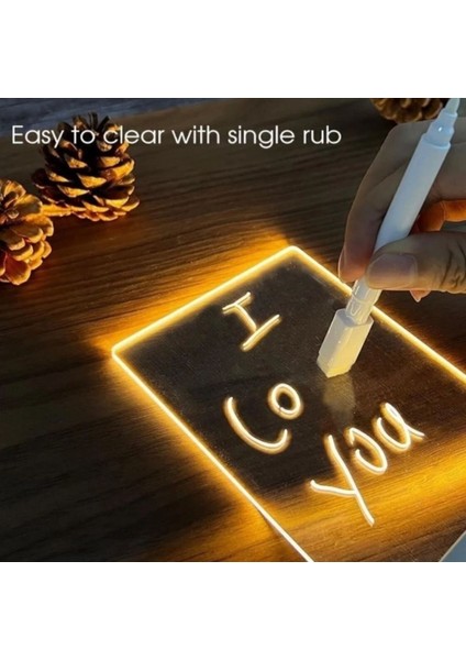 LED Yazı Tahtası Gece Lambası - USB Işıklı Akıllı Not Panosu, Hediye ve Dekoratif Masa Lambası modelleri