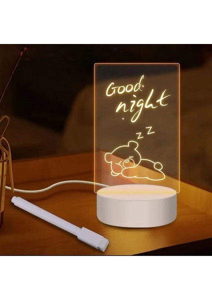 LED Yazı Tahtası Gece Lambası - USB Işıklı Akıllı Not Panosu, Hediye ve Dekoratif Masa Lambası indirimleri