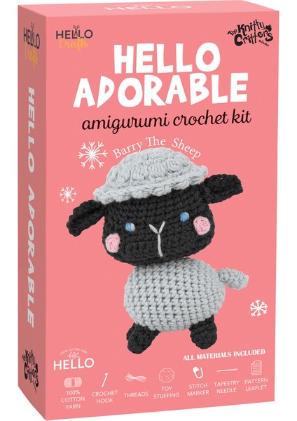 Sevimli Koyun Amigurumi Yapım Kiti Türkçe - Hello Adorable Barry The Sheep