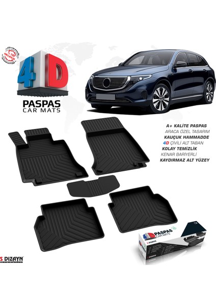 Mercedes EQC 4D Havuzlu Paspas 2019 Üzeri A+Kalite