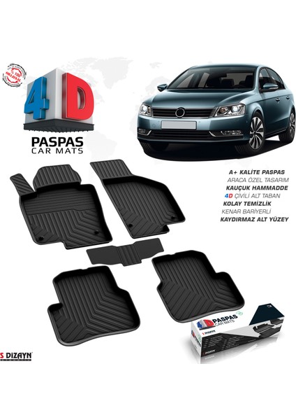VW Passat B7 4D Havuzlu Paspas 2011-2014 A+Kalite fiyatları