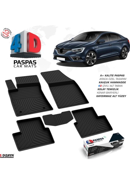 Renault Megane 4 Sedan 4D Havuzlu Paspas 2016-2020 A+Kalite fiyatları