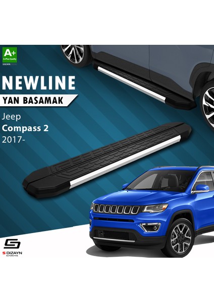 Jeep Compass 2 NewLine Krom Yan Basamak 173 Cm 2017 Üzeri A+ Kalite