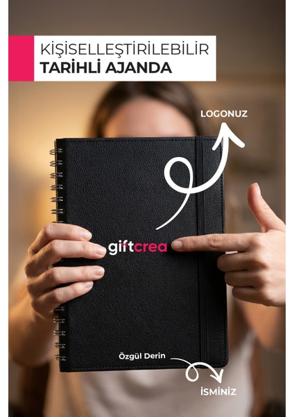 2026 Yılı Özel Termo Deri Gizli Spiralli Ajanda – 320 Sayfa | Kişiye & Kuruma Özel modelleri