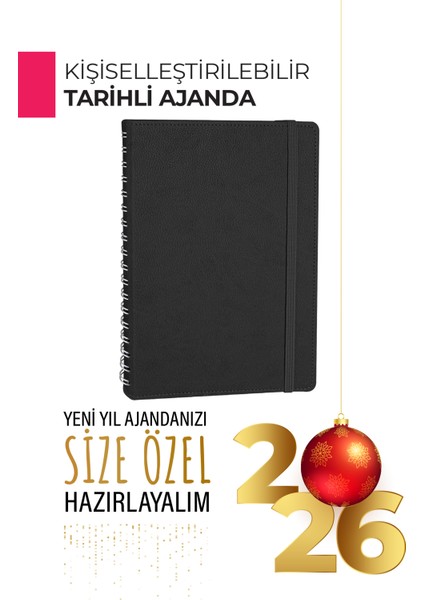 2026 Yılı Özel Termo Deri Gizli Spiralli Ajanda – 320 Sayfa | Kişiye & Kuruma Özel fırsatları