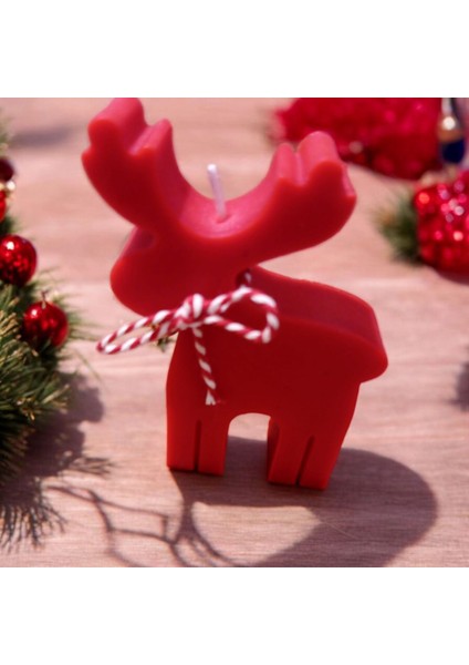 Yılbaşı Kırmızı Geyik Mum indirimleri