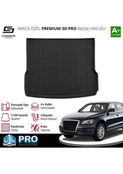 Audi Q5 3D Pro Bagaj Havuzu 2009-2017 A+ Kalite indirimleri