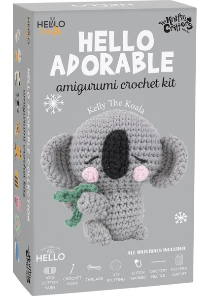 Sevimli Koala Amigurumi Yapım Kiti Türkçe - Hello Adorable Kelly The Koala
