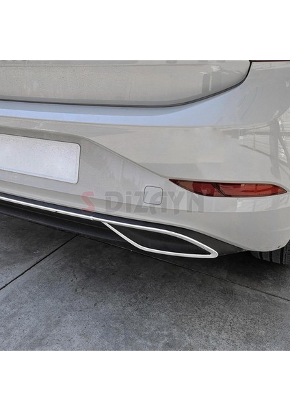 VW Polo 6 HB Makyajlı Krom Egzoz Çıkışı Difüzör 3 Prç. 2021 Üzeri