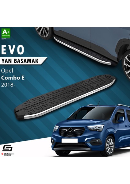 Opel Combo E Uzun Şase Evo Krom Yan Basamak 213 Cm 2018 Üzeri A+ Kalite