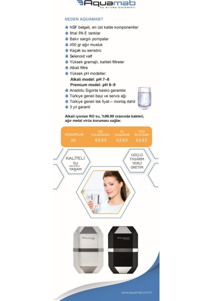 Premium Pompalı Su Arıtma Cihazı pH 8-9 Montaj Dahil modelleri