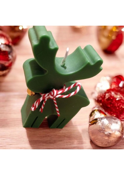 Yılbaşı Yeşil Geyik Mum fiyatları