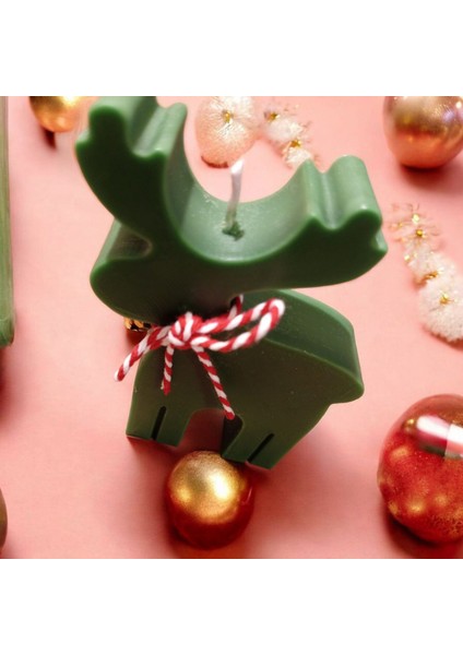 Yılbaşı Yeşil Geyik Mum fırsatları