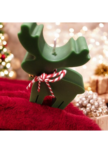 Yılbaşı Yeşil Geyik Mum indirimleri