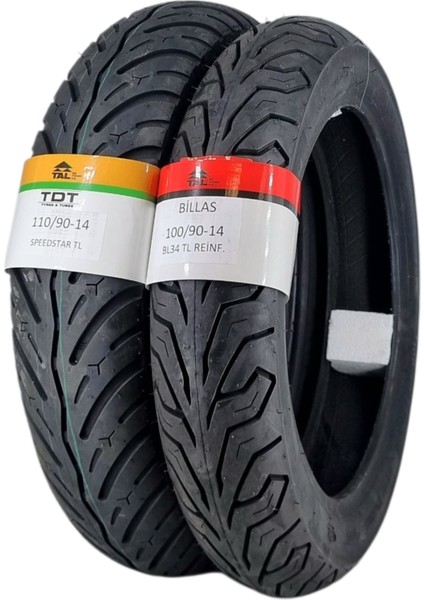 110/90-14 ve 100/90-14 Tl (Tubeless - Dubleks) SPEED/BL034 Lastik Takımı modelleri