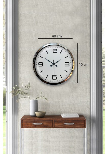 40 cm Krom Şık Duvar Saati indirimleri