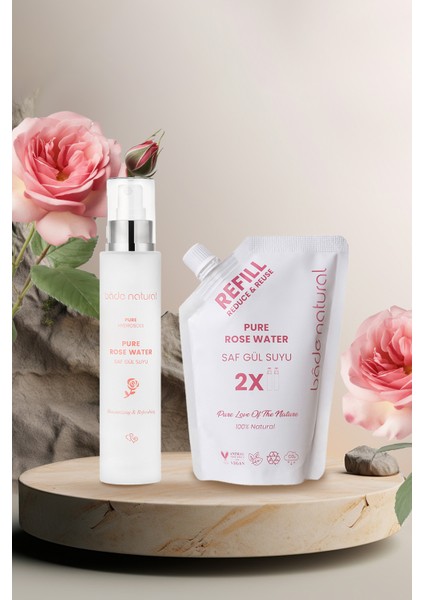 Gül Suyu Tonik & Refill Paket %100 Doğal ve Saf indirimleri